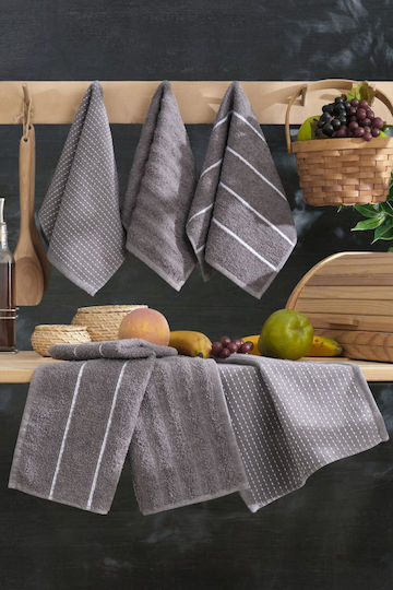 SteweHome Prosop De Bucătărie Din 100% Bumbac În Culoare Bej 30x50cm 6 Bucăți