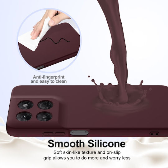 SSCase Back Cover Σιλικόνης Μπορντό (Moto G47)