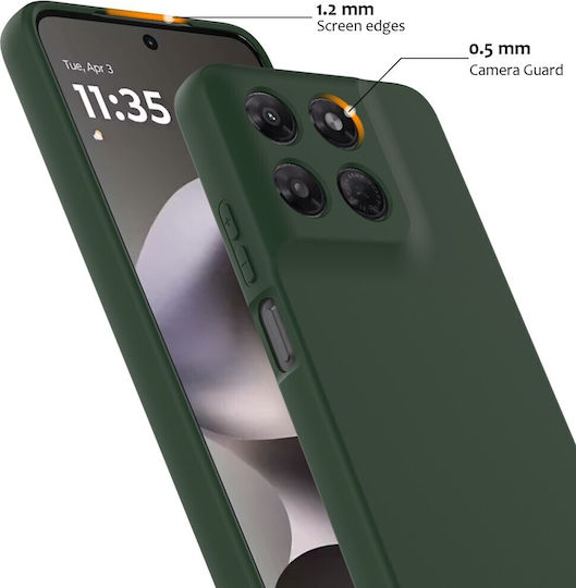 SSCase Silicone Green Back Cover (Moto G47)
