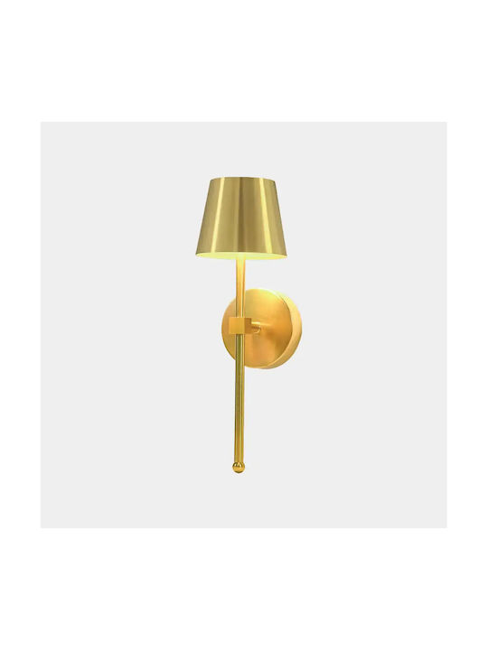 Modern Wall Lamp with Integrated LED and Warm White Light Gold