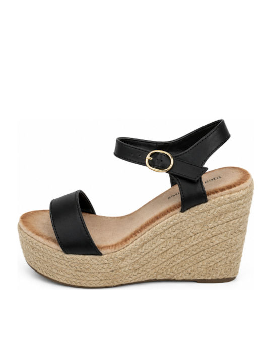 Women's Black Summer Platforms SI-5926-26FL-Black