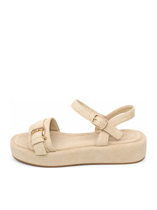 Summer Women's Beige Platforms SI-2268-26FL-ECRU