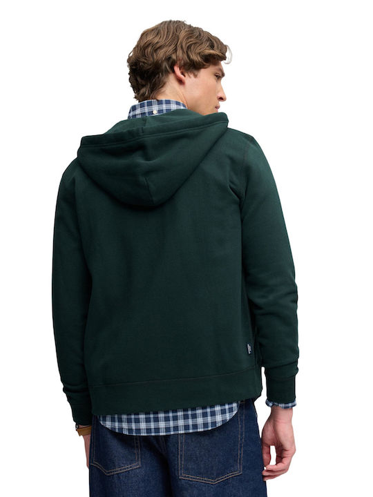 Superdry Essential Ζακέτα Green με Κουκούλα
