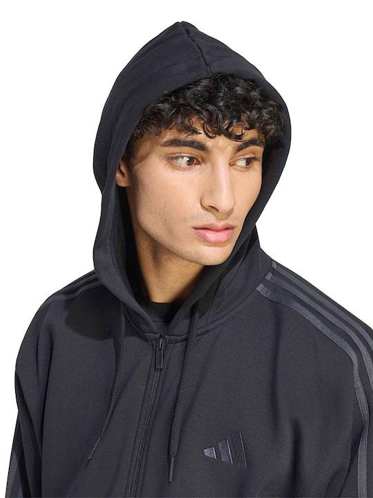 Sportswear Cardigan with Hood Black