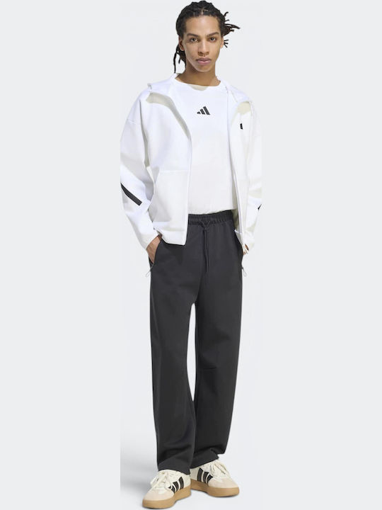 Full-zip Hooded Cardigan White