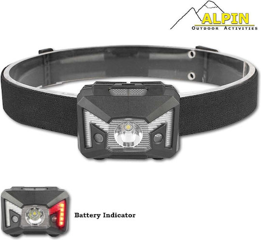 Alpin Headlamp LED IPX4 with Maximum Brightness 220lm