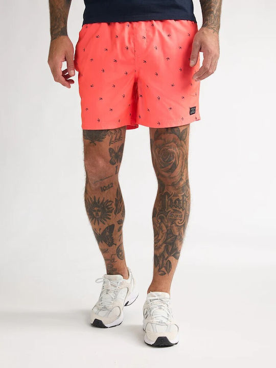 Costum De Baie Bărbați Pantaloni Scurți Fiery Coral Cu Modele