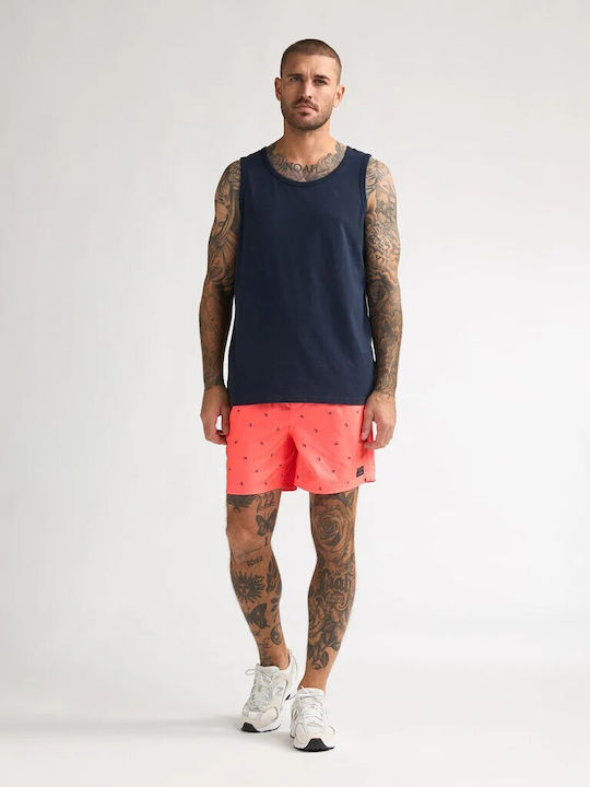 Costum De Baie Bărbați Pantaloni Scurți Fiery Coral Cu Modele