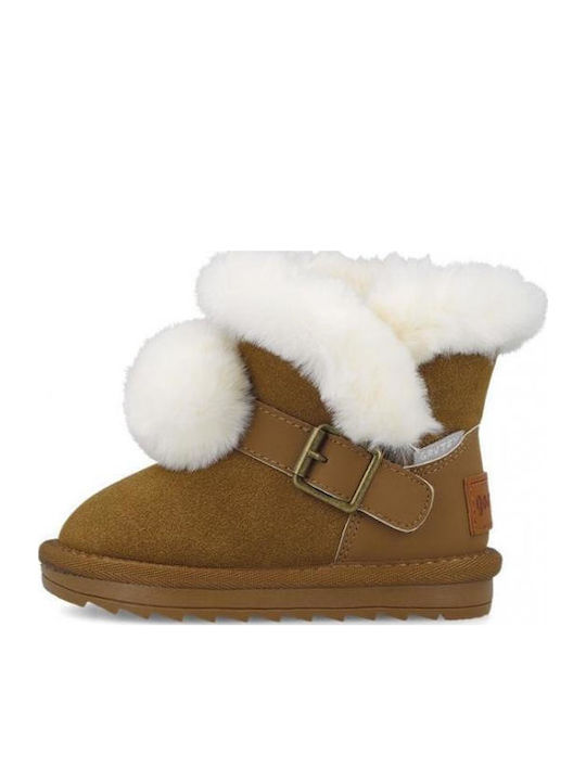 Kinderstiefel mit Reissverschluss Tabac Braun
