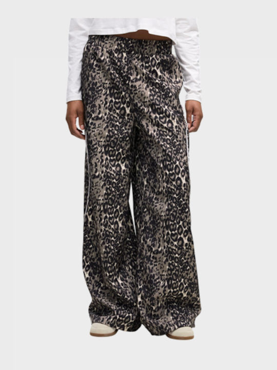 Woven Flared Sweatpants Animal Printed