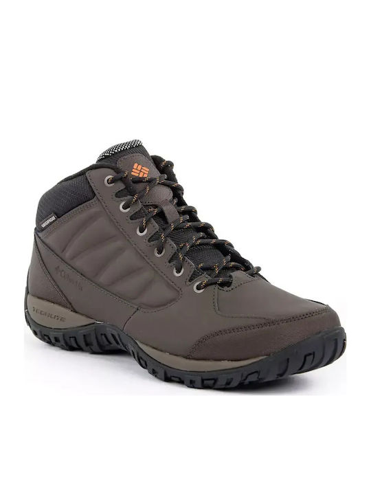 Leather Brown Men's Boots Waterproof