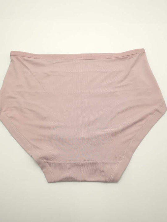 Hohe Taille Damen-Slip mit Spitze Rosa