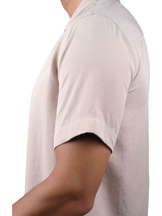 Short Sleeve Beige Shirt