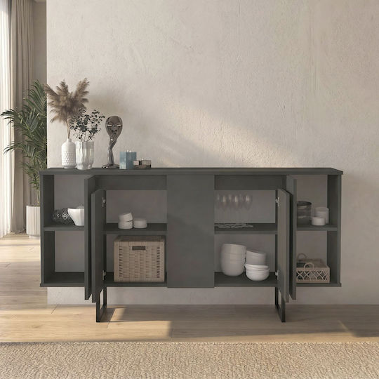 Μπουφές Orontes από Ξύλο & Μέταλλο 160x35.2x80cm