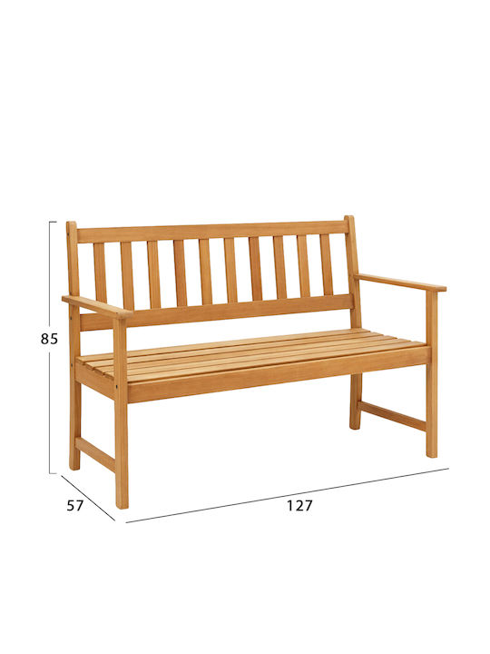 Fornel Παγκάκι Εξωτερικού Χώρου Ξύλινο 122x57x85cm