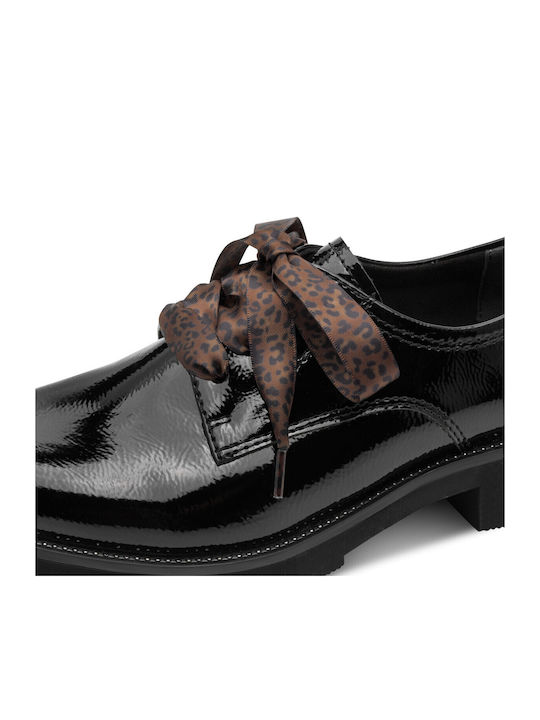 Damen Oxfords aus Lackleder in Schwarz Farbe