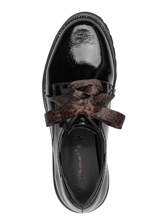 Damen Oxfords aus Lackleder in Schwarz Farbe