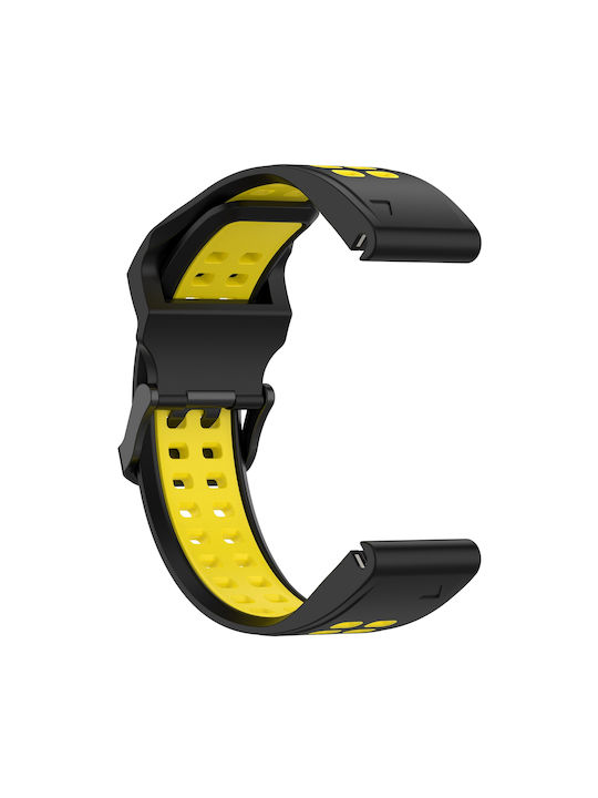Garmin Instinct Crossover Solar Two-Tone Reverse Buckle 22mm Watch Strap Silicone Black+Yellow Garmin Instinct Crossover Solar Two-Tone Reverse Buckle 22mm Watch Strap Silicone Black+Yellow