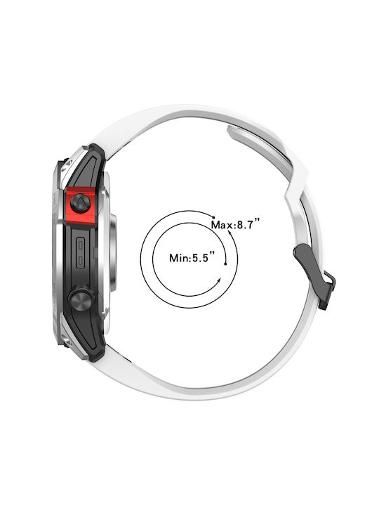 Garmin Instinct Crossover Two-Tone Reverse Buckle 22mm Watch Strap Silicone Grey + Yellow