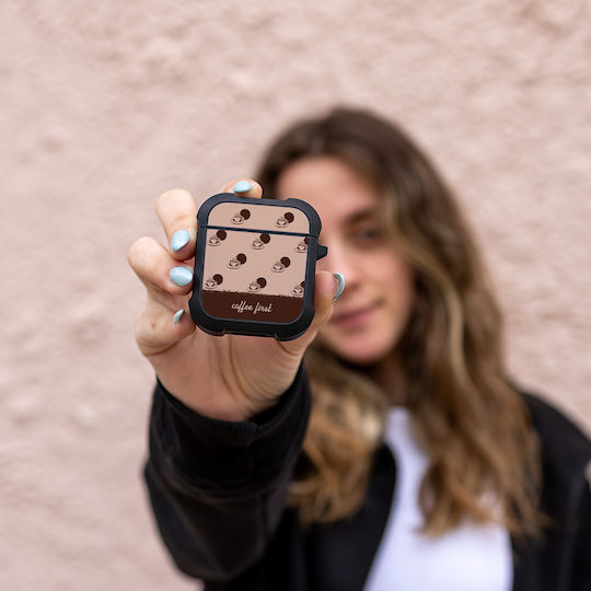 Sonique Delulu Polka Era Series Калъф Силиконов В Кафяв Цвят За Apple AirPods 1 / AirPods 2