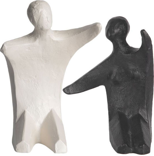 Set Dekorative Figuren aus Keramik Material 21,5x14x11cm 2Stücke