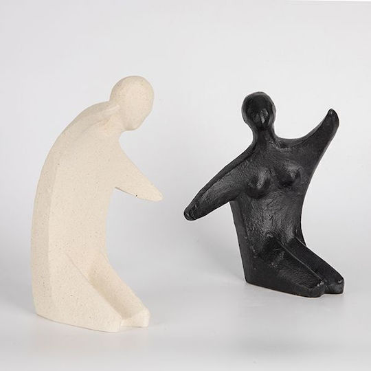 Set Dekorative Figuren aus Keramik Material 21,5x14x11cm 2Stücke