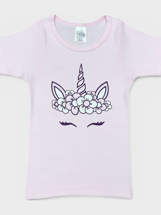 Pretty Baby Set Kids Undershirts 6 Pieces Short-sleeved Multicolour