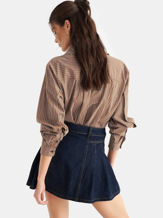 Denim Mini Rock Blau