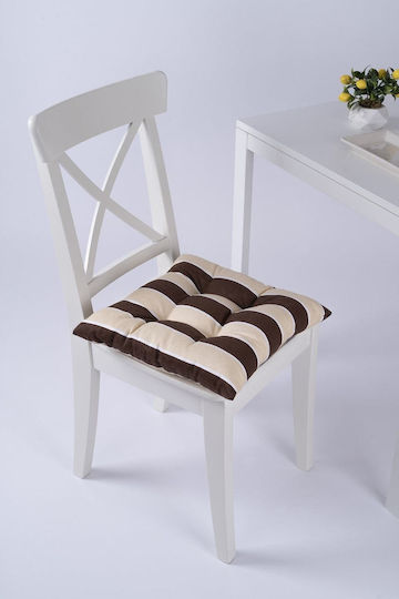 SteweHome Garden Chair Cushions Grey And Cream 40x40cm