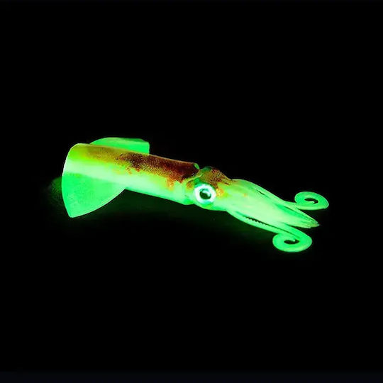 JLC Xipi Evo Body Squid Jig Fluorescent 14cm Real Brown