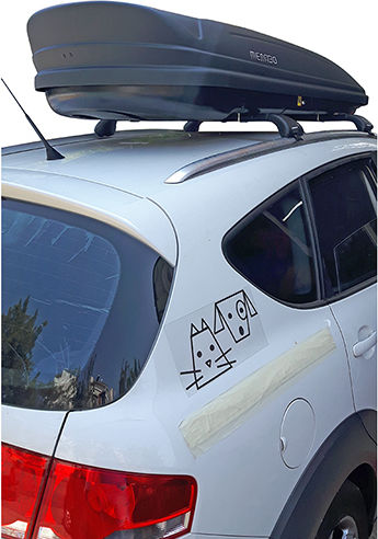 Nordrive Kit Roof Bars Legs Roof Rack Menabo Marathon 460lt Dark Seat Altea Xl 2007-2015 3 Pieces Car Roof Bars