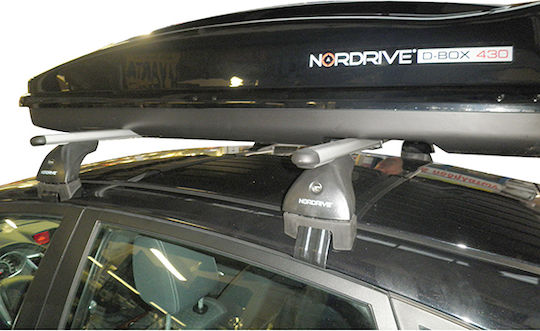 Nordrive Dachträger Set mit Dachträgerfüßen 430lt Ford Fiesta 3d 2008-2017 3 Stücke