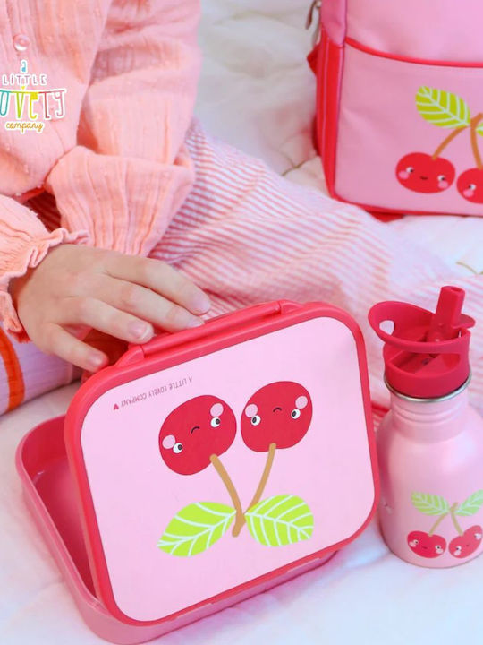 With Stainless Steel Water Bottle & Bento Lunchbox School Set Silver