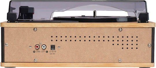 Denver VPB-262LW 111201300010 Turntable with Belt Drive and Built-in Speakers Brown