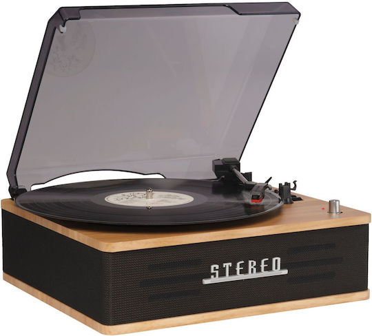 Denver VPB-262LW 111201300010 Turntable with Belt Drive and Built-in Speakers Brown