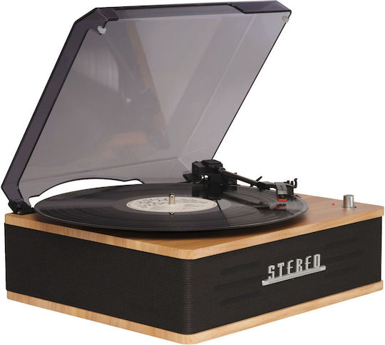 Denver VPB-262LW 111201300010 Turntable with Belt Drive and Built-in Speakers Brown