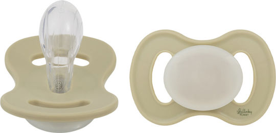 Lullaby Planet Pacifiers Silicone Night Green for 6+ Months 2 Pieces