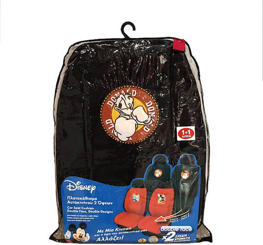 Disney Autositzbezüge Doppelter Seite Mickey Mouse – Donald Duck Grau Blau 2 Stück