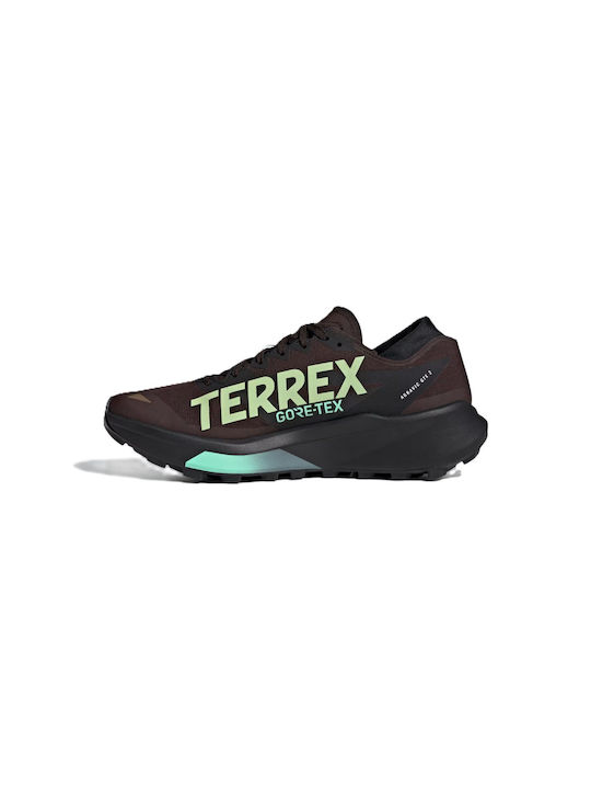 Terrex Agravic Men's Sport Shoes Trail Running Waterproof with Gore-Tex Membrane Aurora Coffee / Core Black / Pulse Mint