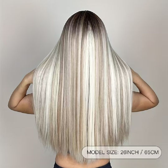 Animis Beauty Perucă cu Păr Sintetic în Culoare Blondă Deschisă 66cm