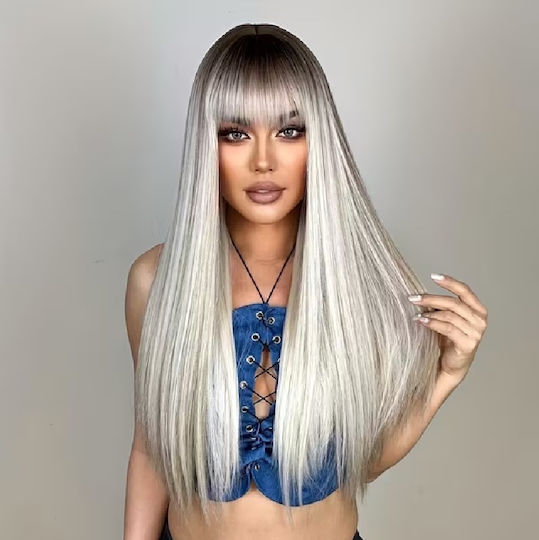 Animis Beauty Perucă cu Păr Sintetic în Culoare Blondă Deschisă 66cm