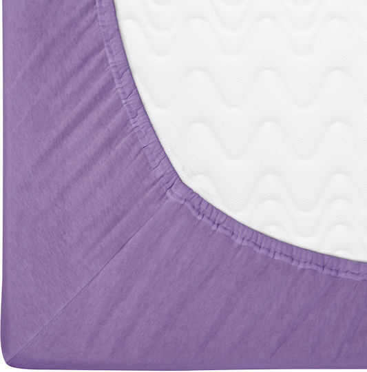 Darymex Cearceaf De Pat Dublu Cu Hugger Din Cauciuc 160x200cm Violet Deschis