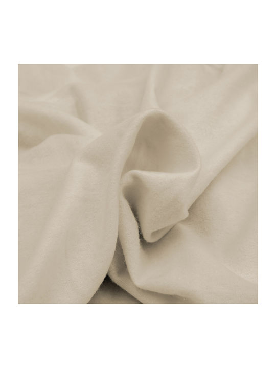 Darymex Einzel Flanell Bettlaken mit Gummibettlaken 90x200cm Beiges Farbe