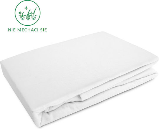 Darymex Σεντόνι Διπλό Φανελένιο με Λάστιχο 140x200εκ. Flannel Λευκό