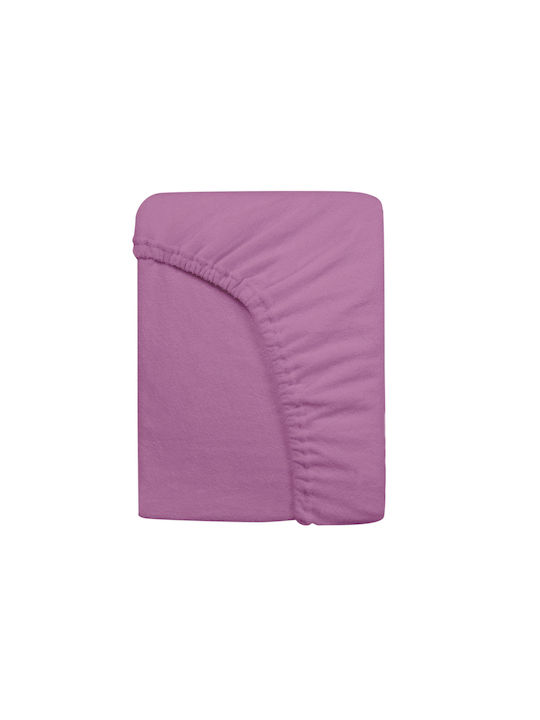 Darymex Σεντόνι King Size με Λάστιχο 200x220εκ. Ανοιχτό Μωβ Λιλά