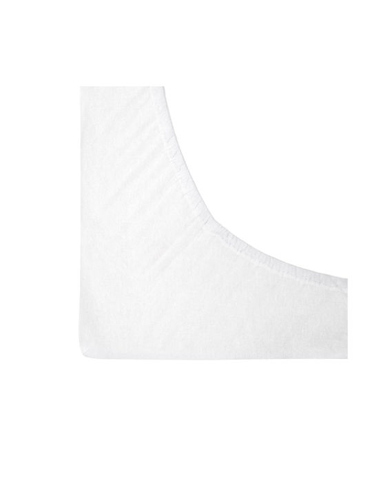 Darymex Cearceaf De Pat King Size Din Flanel Cu Hugger Din Cauciuc 200x220cm Alb