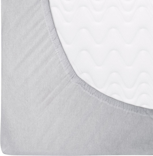 Darymex Cearceaf De Pat Simplu Din Flanel Cu Hugger Din Cauciuc 90x200cm Gri Deschis