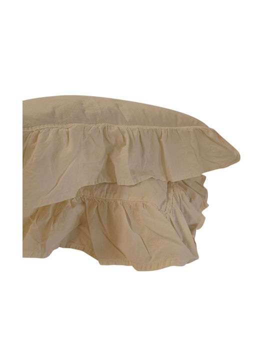 Darymex Decorative Pillow Case 100% Cotton Beige 40x40cm