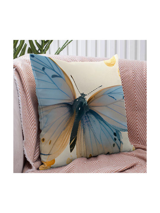 Darymex Dekorativer Kissenbezug aus 100% Baumwolle Blau 40x40cm