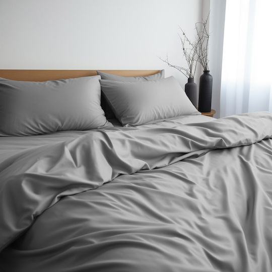 Darymex Dekorativer Kissenbezug aus 100% Baumwolle Grau Stahtí 40x60cm